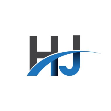 HJ harf logo, iş ve şirket için ilk logo kimlik      