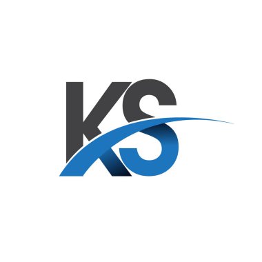 KS harf logo, iş ve şirket için ilk logo kimlik      