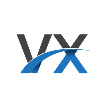  VX harf logo, iş ve şirket için ilk logo kimlik          