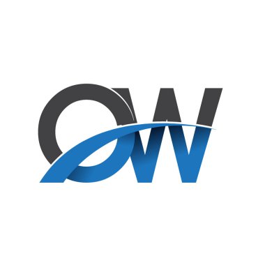 ow mektup logo, iş ve şirket için ilk logo kimlik      