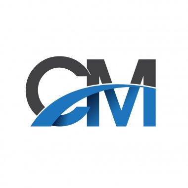 Cm harf logo, iş ve şirket için ilk logo kimlik      
