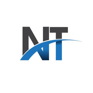 NT harf logo, iş ve şirket için ilk logo kimlik      