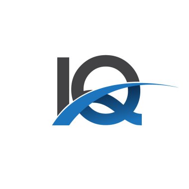 IQ harf logo, iş ve şirket için ilk logo kimlik      
