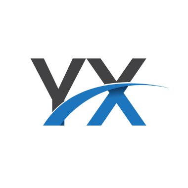 yx harf logo, iş ve şirket için ilk logo kimlik  