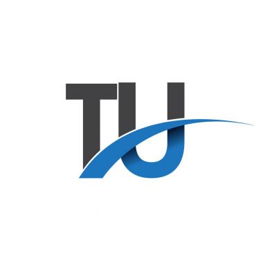 tu harf logo, iş ve şirket için ilk logo kimlik  