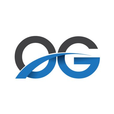 OG harf logo, iş ve şirket için ilk logo kimlik      