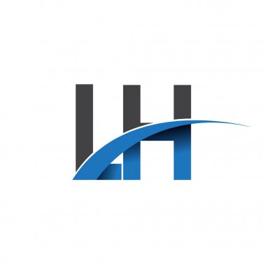 LH harf logo, iş ve şirket için ilk logo kimlik      
