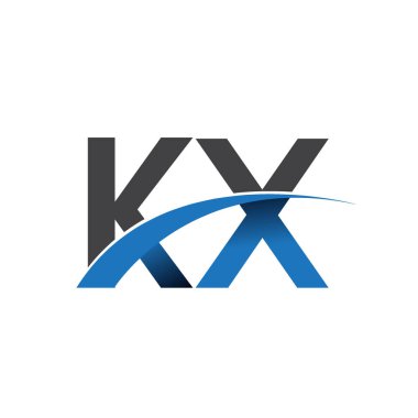 Kx harf logo, iş ve şirket için ilk logo kimlik      
