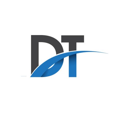 DT harf logo, iş ve şirket için ilk logo kimlik      