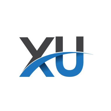 Xu harf logo, iş ve şirket için ilk logo kimlik          