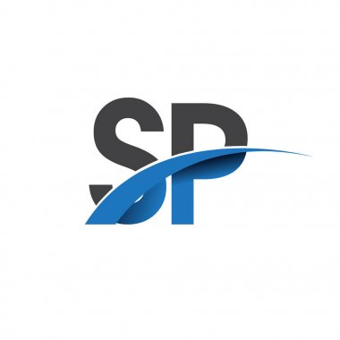 SP harf logo, iş ve şirket için ilk logo kimlik  