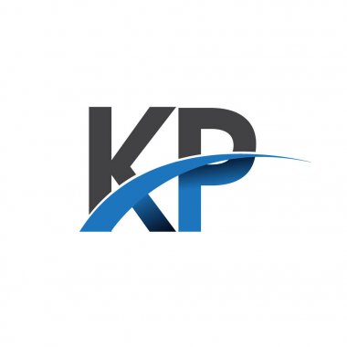 KP harf logo, iş ve şirket için ilk logo kimlik       