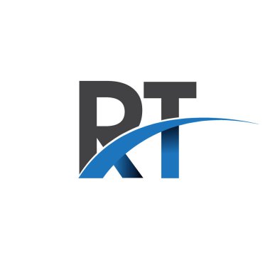 RT harf logo, iş ve şirket için ilk logo kimlik  
