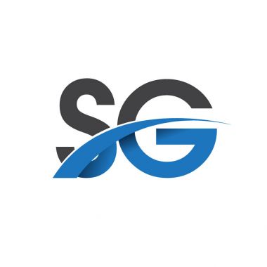 SG harf logo, iş ve şirket için ilk logo kimlik  
