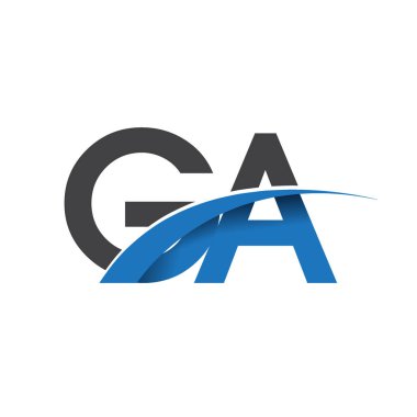 GA harf logo, iş ve şirket için ilk logo kimlik      