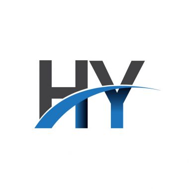 hy harf logo, iş ve şirket için ilk logo kimlik      