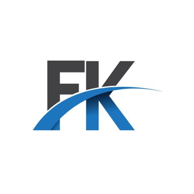 FK harf logo, iş ve şirket için ilk logo kimlik      
