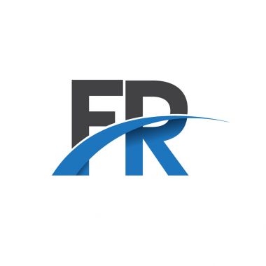 Fr harf logo, iş ve şirket için ilk logo kimlik      