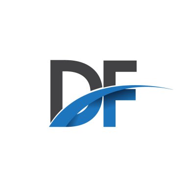DF harf logo, iş ve şirket için ilk logo kimlik      