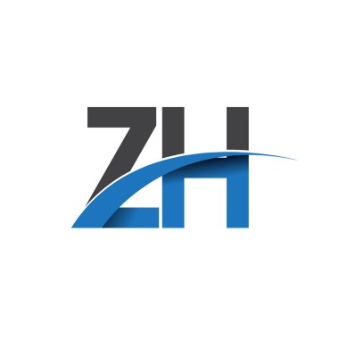 ZH harf logo, iş ve şirket için ilk logo kimlik  