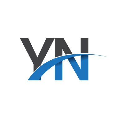 Yn harf logo, iş ve şirket için ilk logo kimlik  
