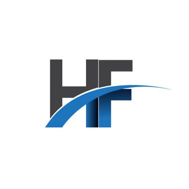 HF harf logo, iş ve şirket için ilk logo kimlik      