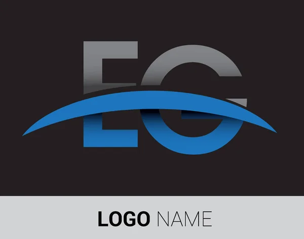 Örneğin Mektuplar Logo Şirket Için Ilk Logo Kimlik — Stok Vektör