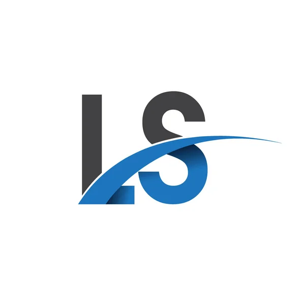 ls harf logo, iş ve şirket için ilk logo kimlik      