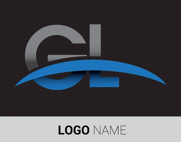 Letras Logotipo Identidad Inicial Del Logotipo Para Negocio Empresa — Vector de stock