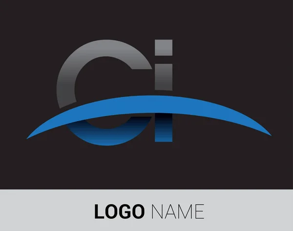 文字ロゴ ビジネスや会社の初期ロゴのアイデンティティ — ストックベクタ