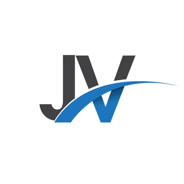 JV harf logo, iş ve şirket için ilk logo kimlik      