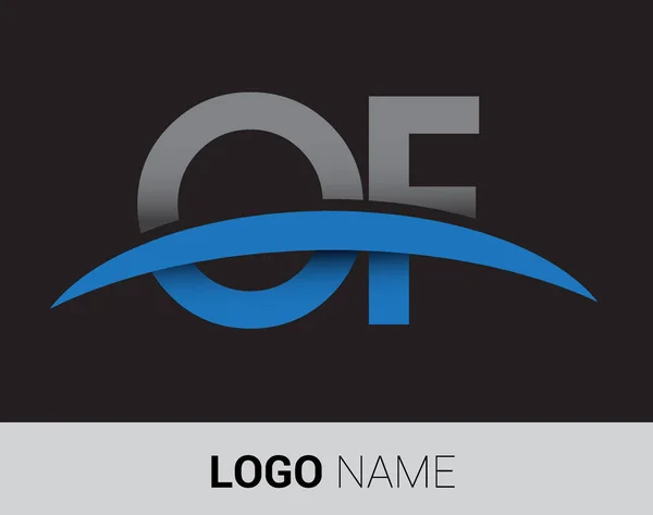 文字ロゴ ビジネスや会社の初期ロゴのアイデンティティの — ストックベクタ
