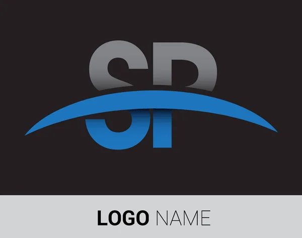 SP harf logo, iş ve şirket için ilk logo kimlik          