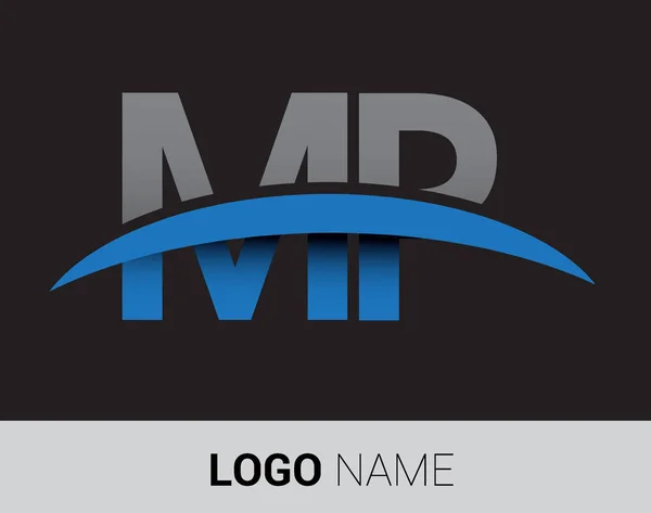 MP harf logo, iş ve şirket için ilk logo kimlik        