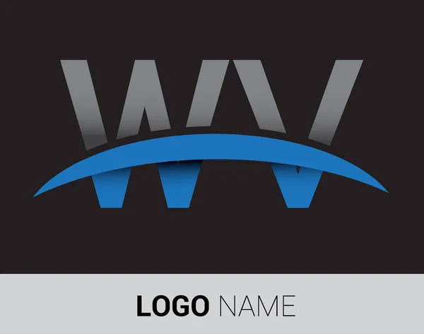 弗吉尼亚州字母徽标 初始徽标标识为您的企业和公司 — 图库矢量图片