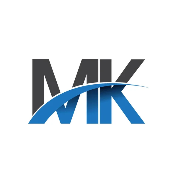 MK harf logo, iş ve şirket için ilk logo kimlik      