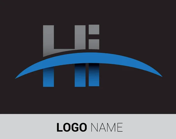 Hola Letras Logotipo Identidad Inicial Del Logotipo Para Negocio Empresa — Archivo Imágenes Vectoriales