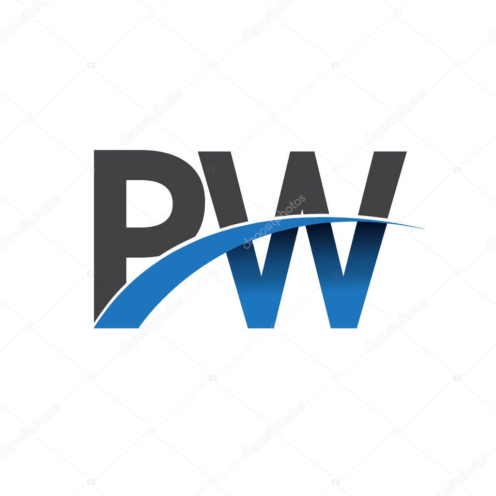 Pw  letters  logo, initial logo identity for your business and company