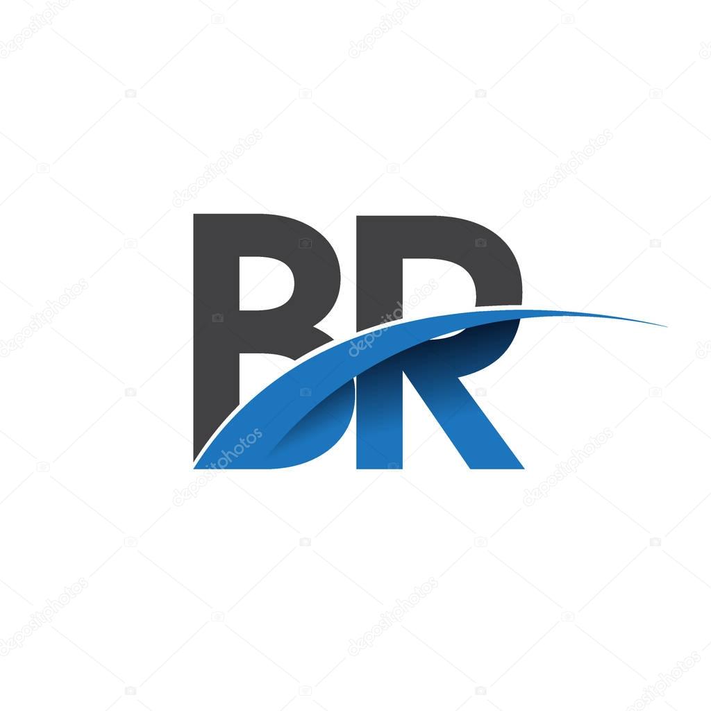 br letters  logo, initial logo identity for your business and company      