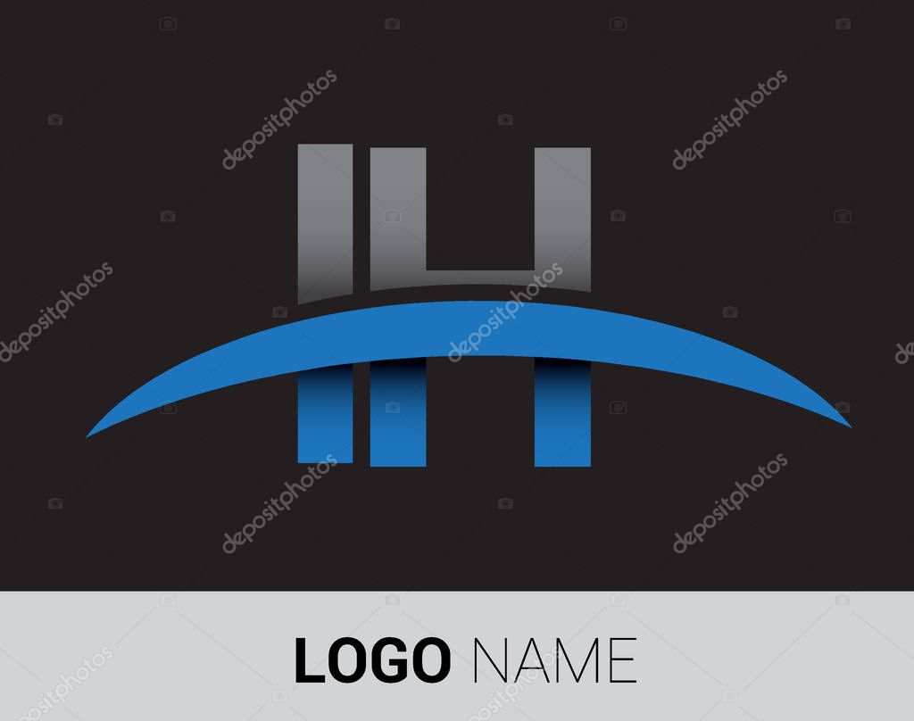 Ih  letters  logo, initial logo identity for your business and company