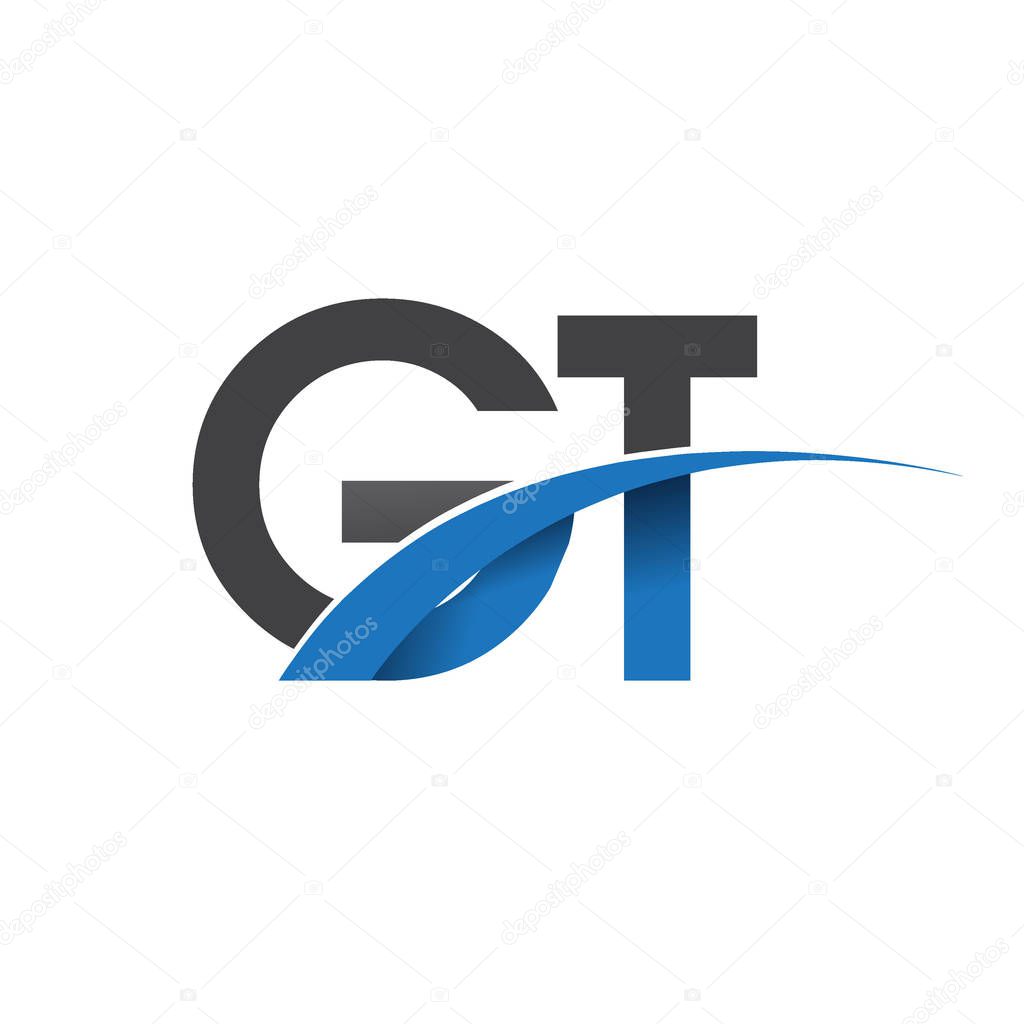 Gt  letters  logo, initial logo identity for your business and company