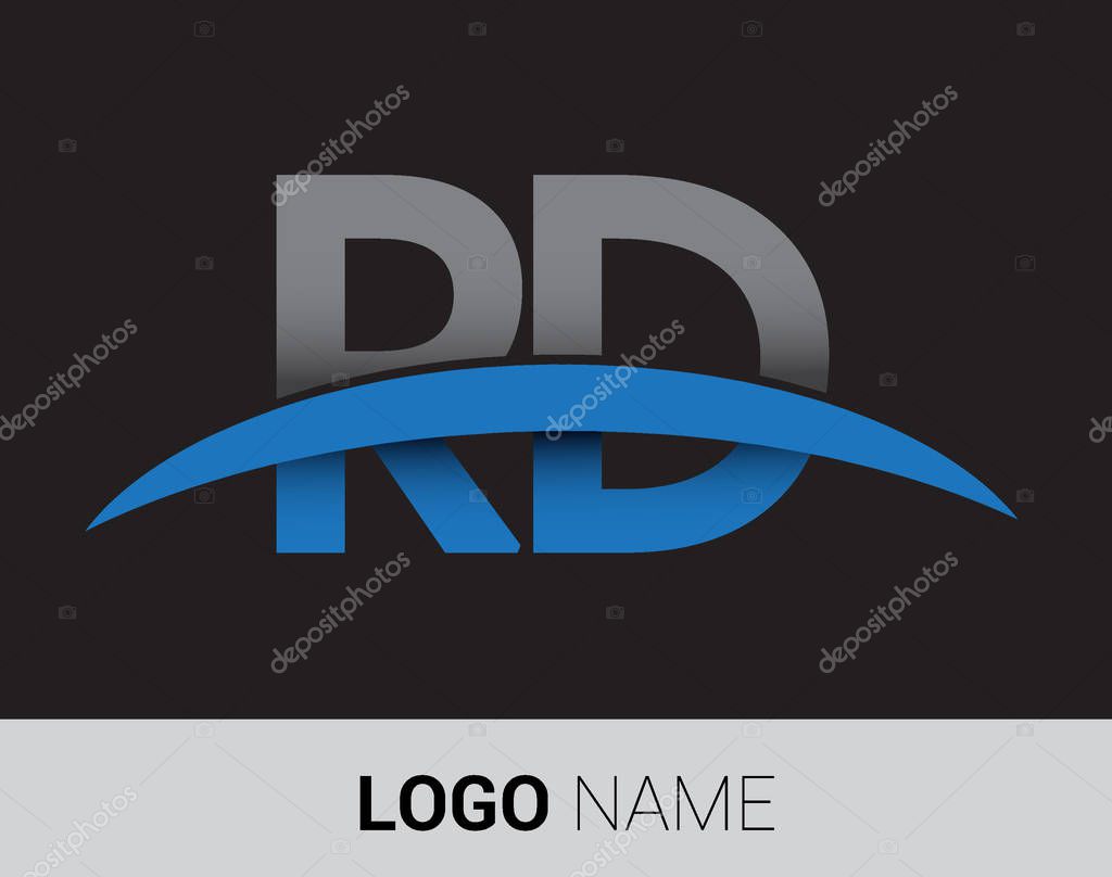 Rd  letters  logo, initial logo identity for your business and company