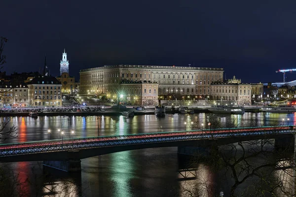 Castelo Estocolmo Também Referido Como Palácio Real Residente Rei Sueco — Fotografia de Stock