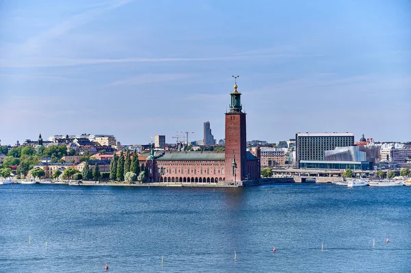 Prefeitura Estocolmo Localizada Kungsholmen Centro Estocolmo Aqui Administração Cidade Estocolmo — Fotografia de Stock