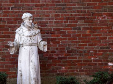 St Francis Assisi, Boston, Ma, ABD heykeli.