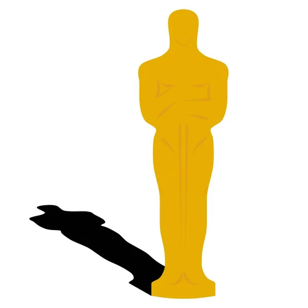 Academy award pictogram in vlakke stijl geïsoleerd op een witte achtergrond. Films en de cinema symbool voorraad vector illustratie. — Stockvector