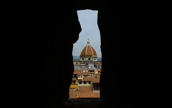 Katedral Florence Duomo Basilika Santa Maria Del Fiore Terlihat Melalui Stok Gambar