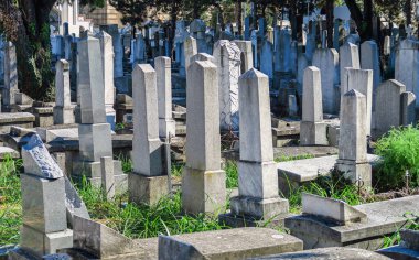 Mezar taşları eski Yahudi Mezarlığı 