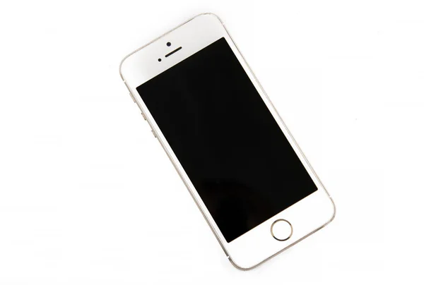 Ponsel Putih Pintar Dengan Layar Kosong Iphone Stok Foto Bebas Royalti
