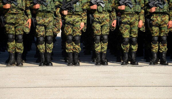 Army military soldiers on parade